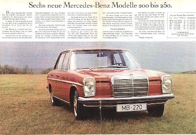 Dados técnicos Mercedes W115 4